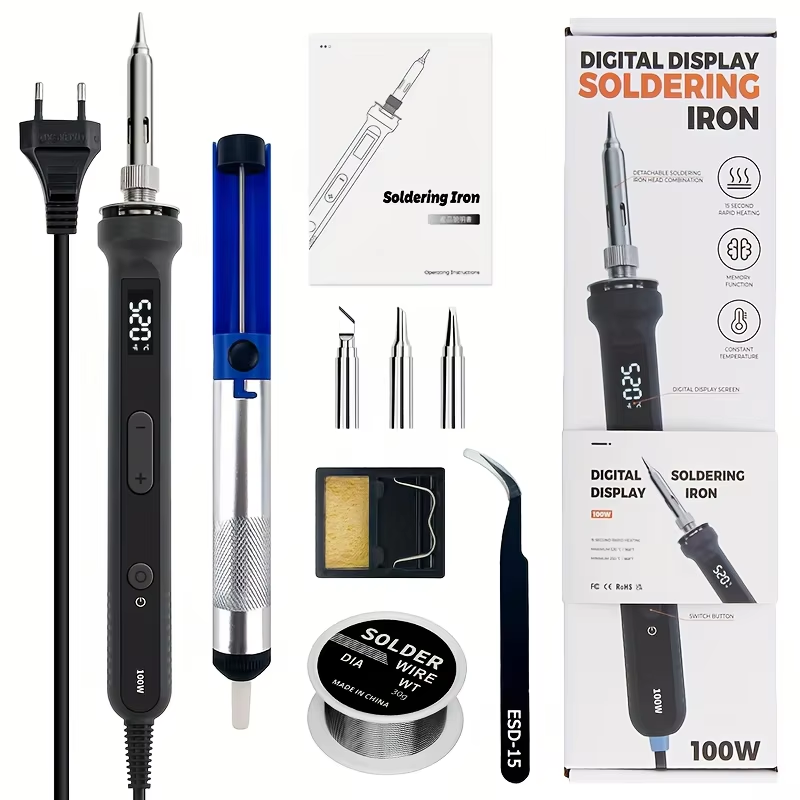 Electronics Repair Tool - Kit Saldatore Digitale 100W con Temperatura