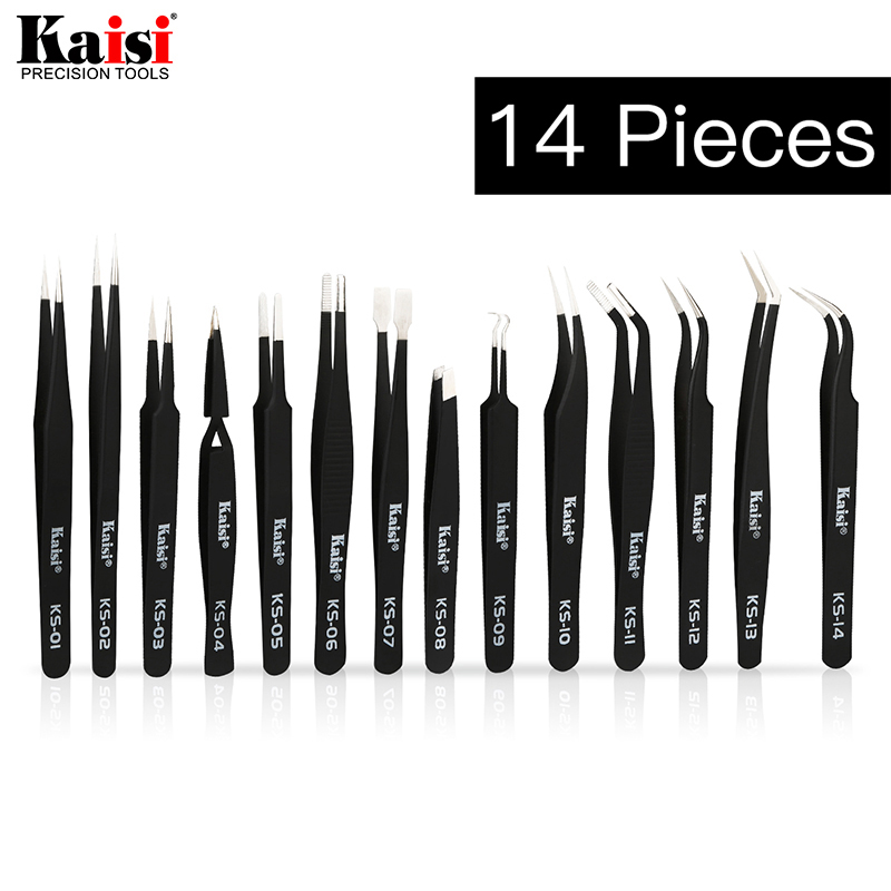 Electronics Repair Center - Set di 14 Pinzette ESD in